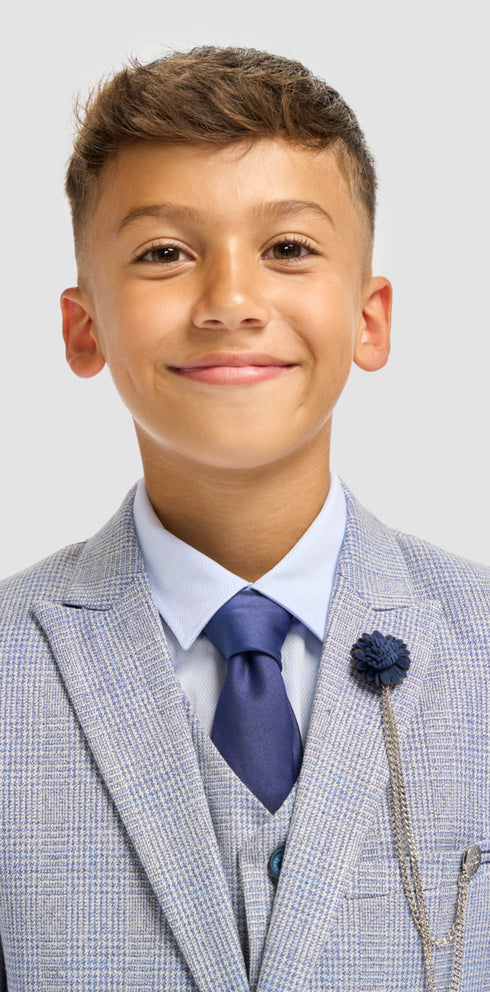 Cavani Boys Caridi Sky Three Piece Suit