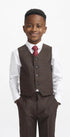 Cavani Boys Caridi Brown Three Piece Suit