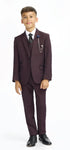 Cavani Boys Caridi Wine Three Piece Suit