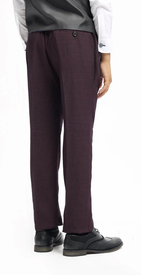 Cavani Boys Caridi Wine Three Piece Suit