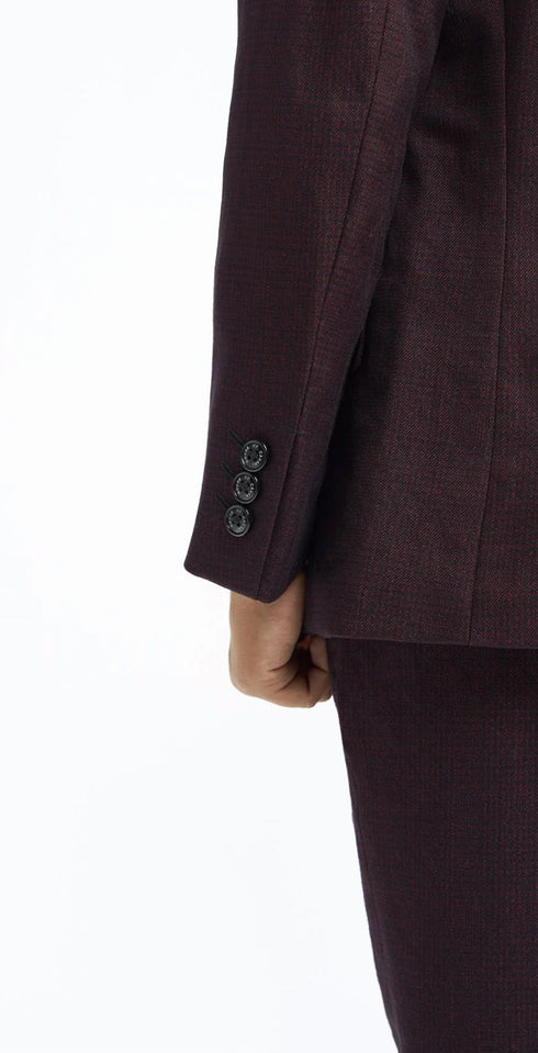 Cavani Boys Caridi Wine Three Piece Suit