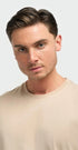 Sanchez Beige Pure Cotton Stretch Fit Crew Neck T-Shirt