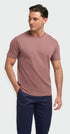 Sanchez Mauve Pure Cotton Stretch Fit Crew Neck T-Shirt