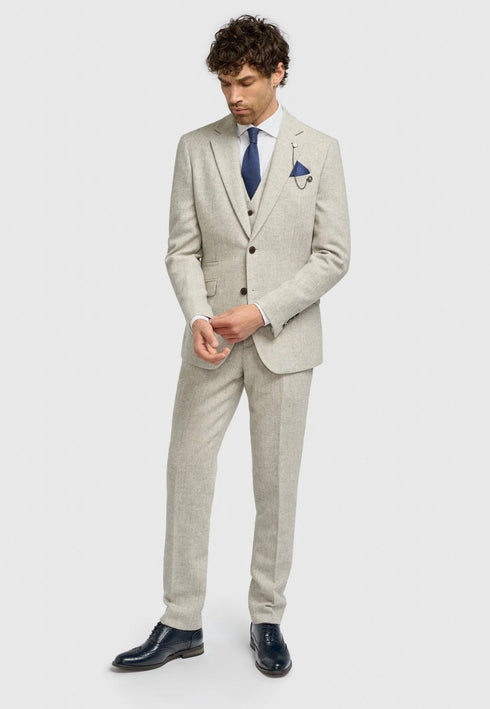 Cavani Thomas Pearl Tweed Three Piece Suit