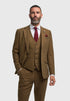 Cavani Thomas Brown Tweed Three Piece Suit