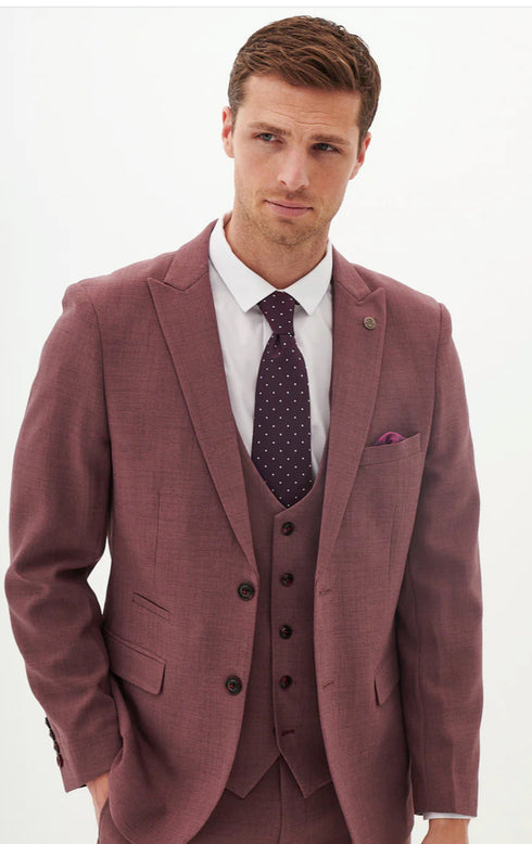 Marc Darcy Monty Mauve 3 piece suit