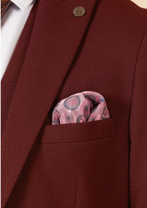 Marc Darcy Max wine 3 piece suit