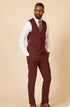 Marc Darcy Max wine 3 piece suit