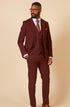 Marc Darcy Max wine 3 piece suit