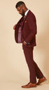 Marc Darcy Max wine 3 piece suit